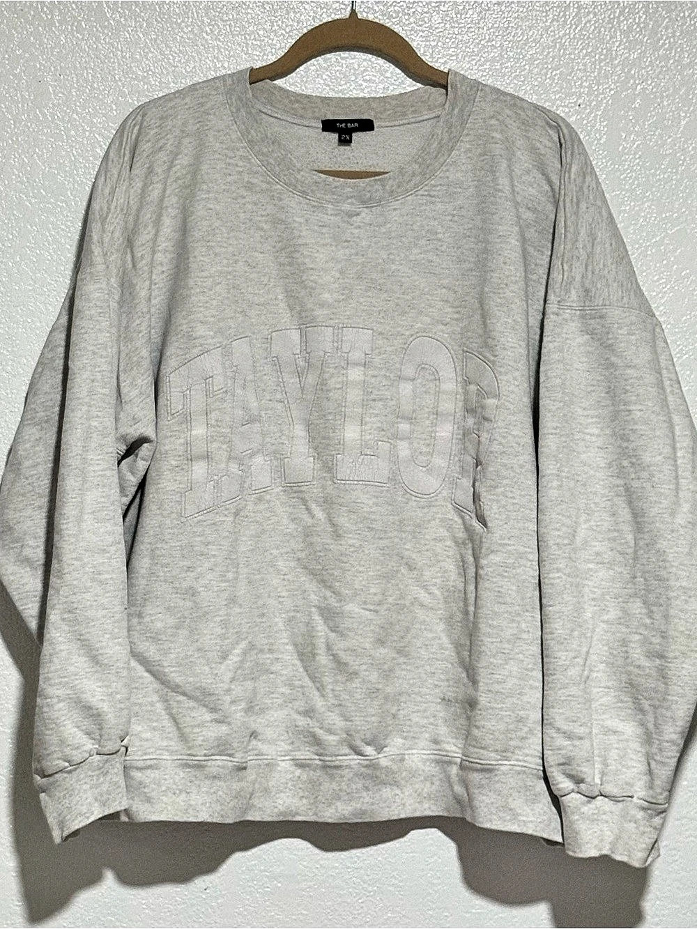 The Bar Taylor sweatshirt Light Gray Size 2X oversized